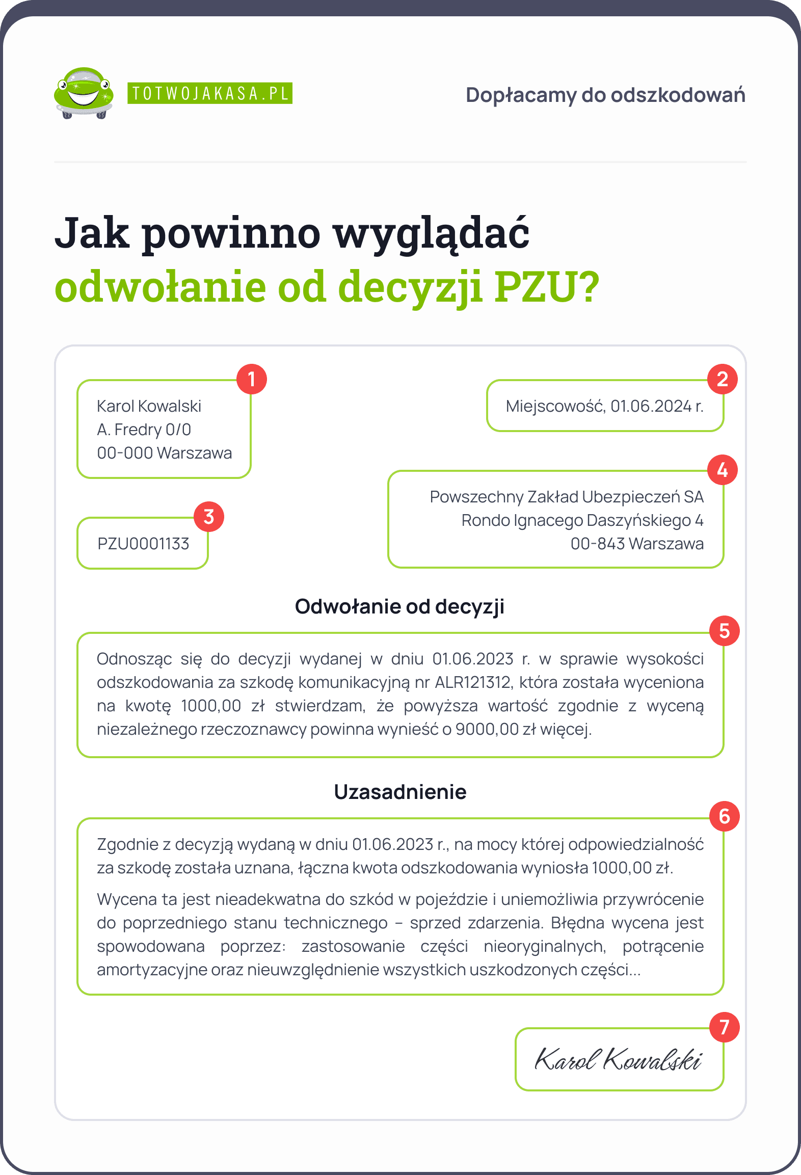 odwołanie od decyzji PZU wzór dokumentu PDF