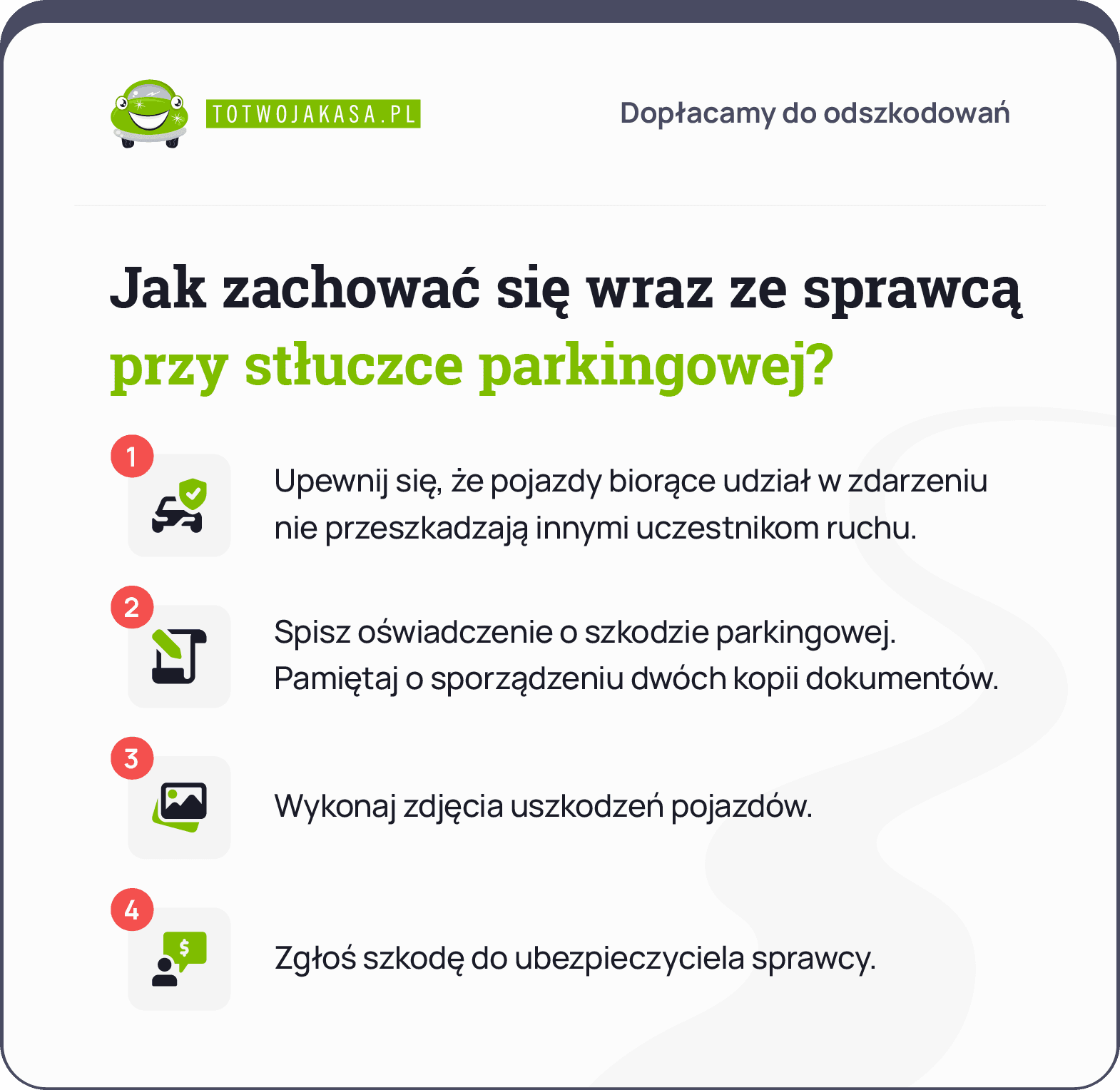 uszkodzenie samochodu na parkingu