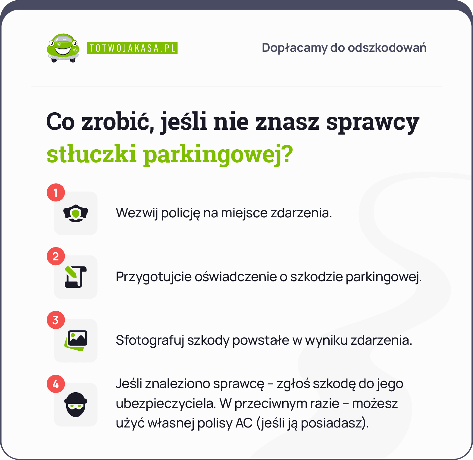 szkoda na parkingu